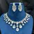 Teardrop CZ Silver Bridal Jewelry Set