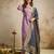  pink silk blend embroidered kurta set women with dupatta pant