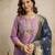  pink silk blend embroidered kurta set women with dupatta pant