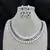 Amethyst CZ Bridal Necklace Earring Set