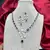 Blue Sapphire CZ Silver Bridal Set