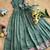 New kids girls premium lavender crinkled silk ethnic gown with floral border and waist bow accent