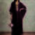 Dark wine kaftan set with lace work