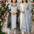Pack Of 2 Women's khadi handmade cotton designer embroidery ethnic a line kurti with pant & dupatta set