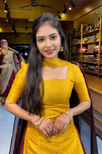 New Maroon and Yellow Banarasi Silk Half Saree Lehenga Choli with Dupatta