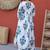 White floral printed cotton kurta pant set