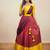 New Maroon and Yellow Banarasi Silk Half Saree Lehenga Choli with  Pleated Dupatta