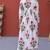 White floral printed cotton kurta pant set