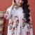 White floral printed cotton kurta pant set