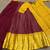 New Maroon and Yellow Banarasi Silk Half Saree Lehenga Choli with  Pleated Dupatta