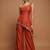 Orange one-shoulder fusion set