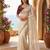 Off White Color sequence embroidery work  Sartin saree