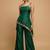 Dark green asymmetrical palazzo set