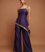 Violet  asymmetrical palazzo set