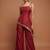 Dark red  asymmetrical palazzo set