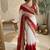 White Color embroidery sequence coding lace Work Georgette Saree