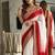White Color embroidery sequence coding lace Work Georgette Saree