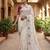 White Color embroidery sequence work Silk Blend Saree