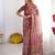 dusty rose pink  ready to wear saree with  blouse