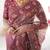 dusty rose pink  ready to wear saree with  blouse