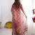 dusty rose pink  ready to wear saree with  blouse