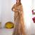 peach beige  ready to wear saree with  blouse