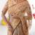 peach beige  ready to wear saree with  blouse