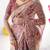 wine maroon  ready to wear saree with  blouse