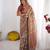 rust brown  ready to wear saree with  blouse