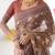 rust brown  ready to wear saree with  blouse