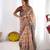 cream beige  ready to wear saree with  blouse