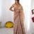 cream pink  ready to wear saree with  blouse