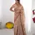 cream pink  ready to wear saree with  blouse