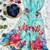 Sky Blue Color digital prints flower and hand cutdana work silk Blend saree