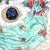 Sky Blue Color digital prints flower and hand cutdana work silk Blend saree