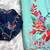 Sky Blue Color digital prints flower and hand cutdana work silk Blend saree