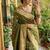 Mehndi Green Color zari chekcs weaving  Work Viscose Saree