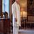 Men white silk blend floral embroidered straight kurta trouser with dupatta