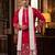 Men pink silk blend solid embroidered straight kurta trouser with dupatta