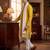 Men yellow chanderi silk solid embroidered straight kurta with dupatta