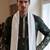 Men olive chanderi silk solid embroidered straight kurta with dupatta