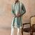 Men green silk blend solid embroidered straight kurta with dupatta