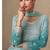 Light blue georgette sharara suit - free size 