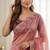 Light Pink Color Embroidery theard Work Sartin Saree