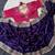Purple Color Embroidery theard Work Satin Saree