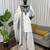 off white embroidered kurta set with salwar & organza dupatta