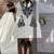 off white embroidered kurta set with salwar & organza dupatta
