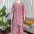 light pink crepe suit with dupatta