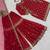 red chinon silk blend sharara suit with dupatta