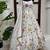 white georgette anarkali suit with dupatta